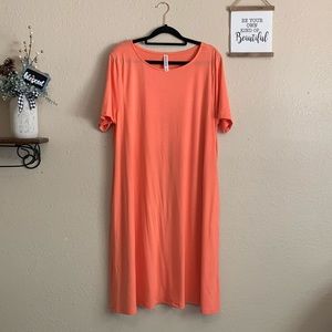 Coral T-Shirt Dress
